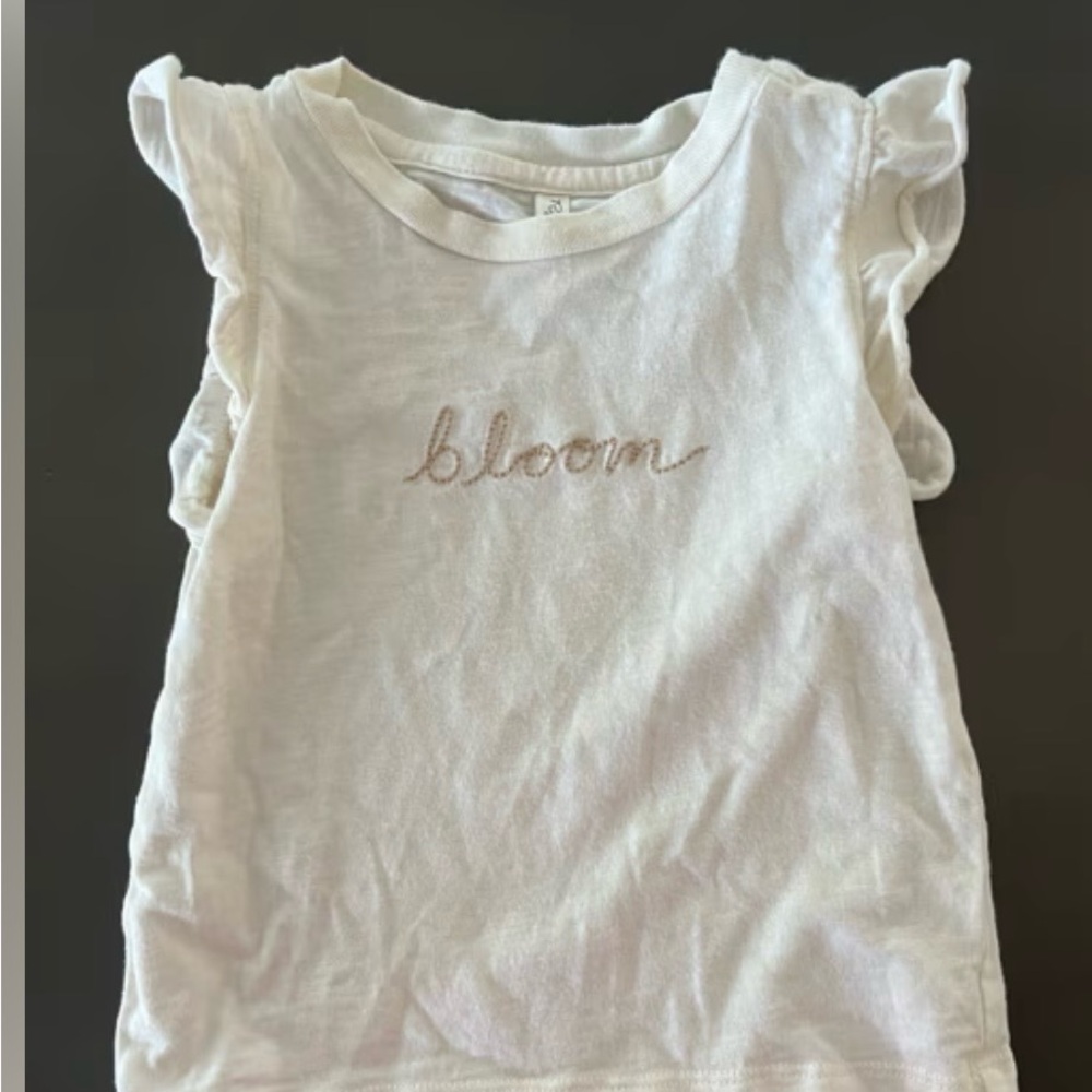 Rylee + Cru Cream 'Bloom' Ruffle Sleeve Tee